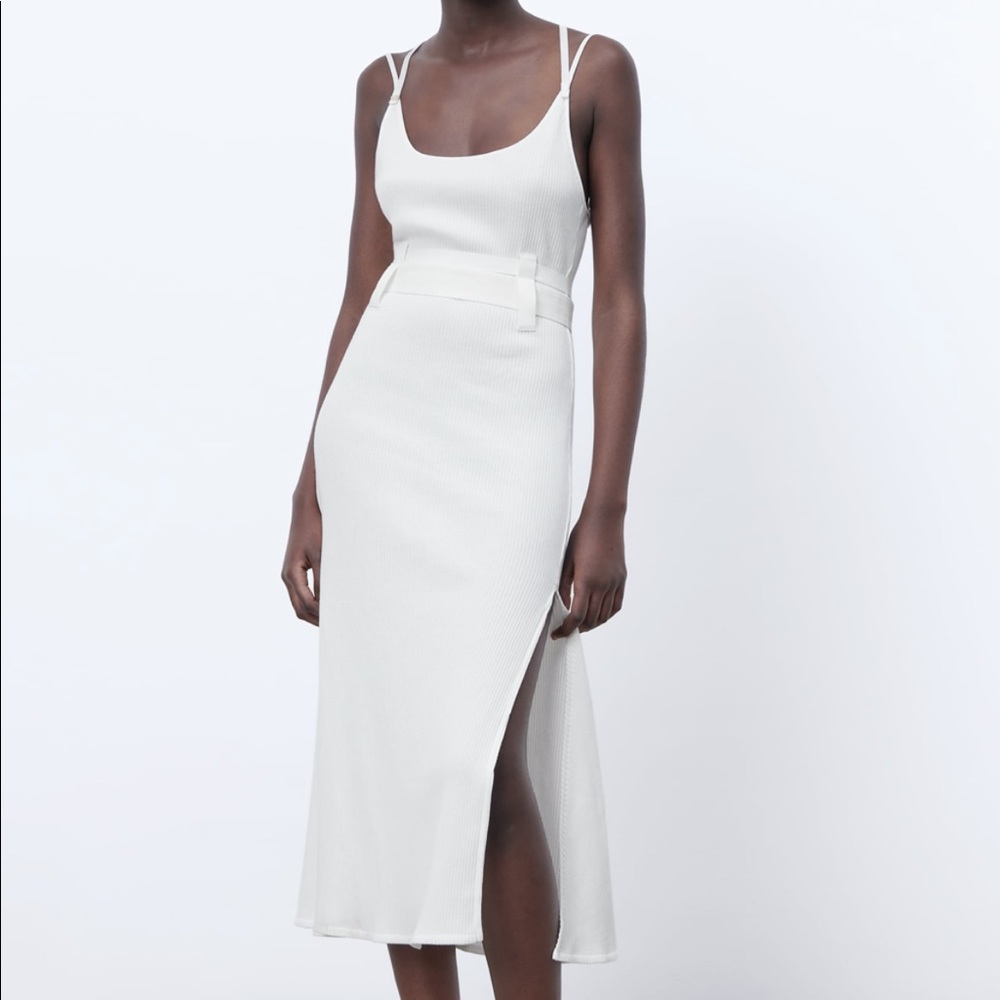 ZARA RIBBED MIDI DRESS